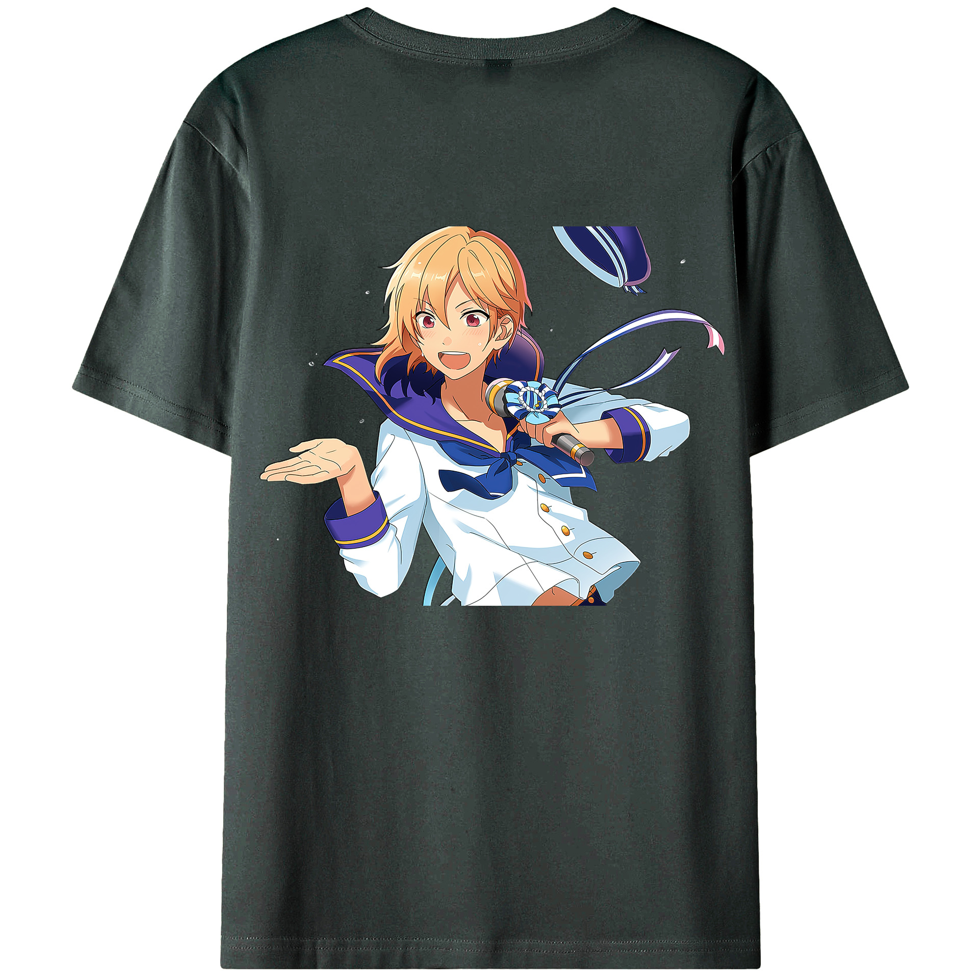 （画像用） あんさんぶるスターズ! Ensemble Stars 綿100％ メンズ半袖Tシャツ（バックプリント） 通気性